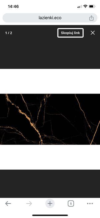 Markinia gold 120x60 high glossy black płytka