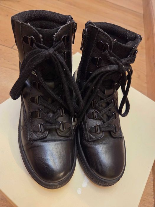 Dziewczęce skórzane buty zimowe, rozm. 32