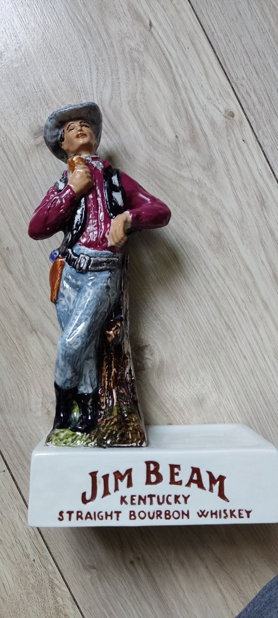 Stary stojak reklamowy z porcelany do JIM BEAM