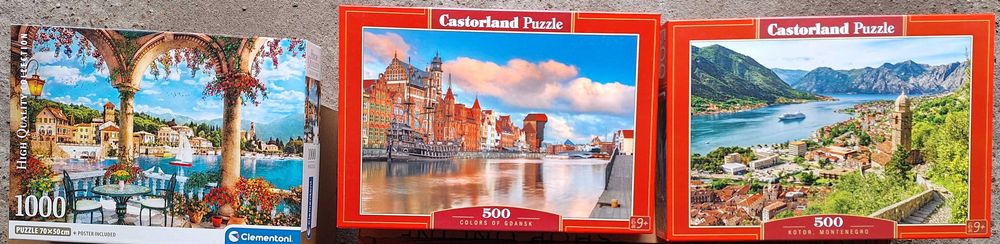 Puzzle 500,1000 elementów, jak nowe