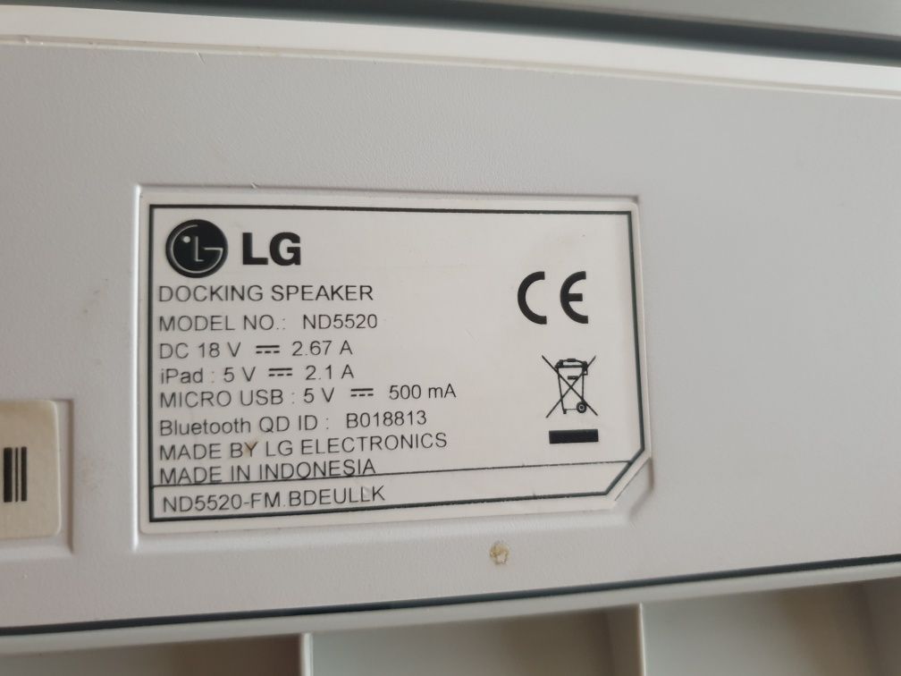 Odtwarzacz bluetooth Stacja dokująca LG ND5520