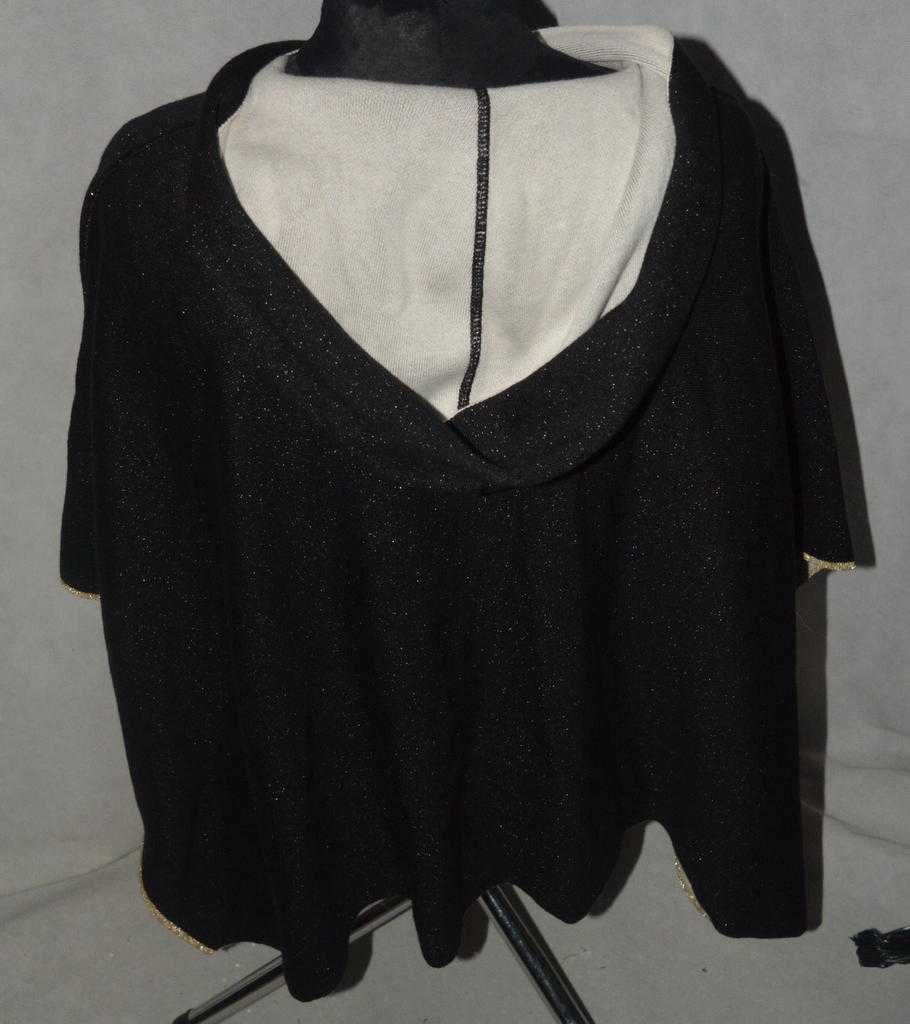 Dwustronny sweter ponczo oversize Monari