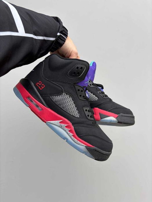 Мужские кроссовки Nike Air Jordan 5 Retro Black Red 40-45 Новинка! Топ