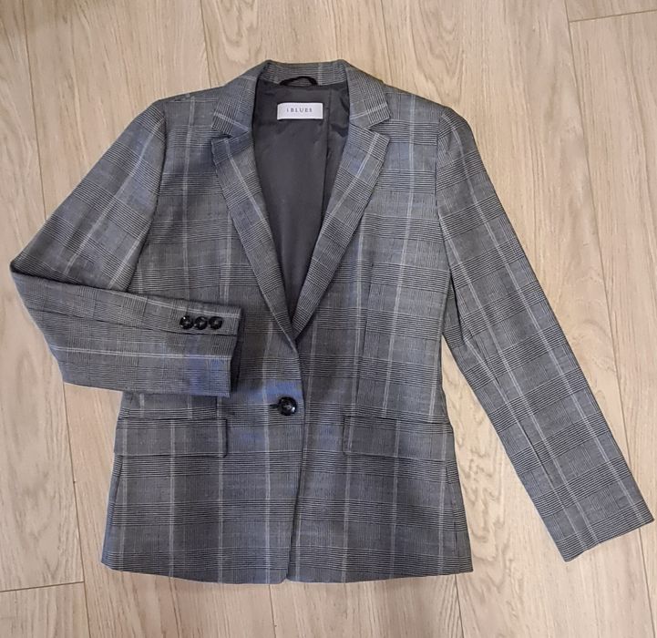iBlues (Max Mara) - damski garnitur w szarą kratkę