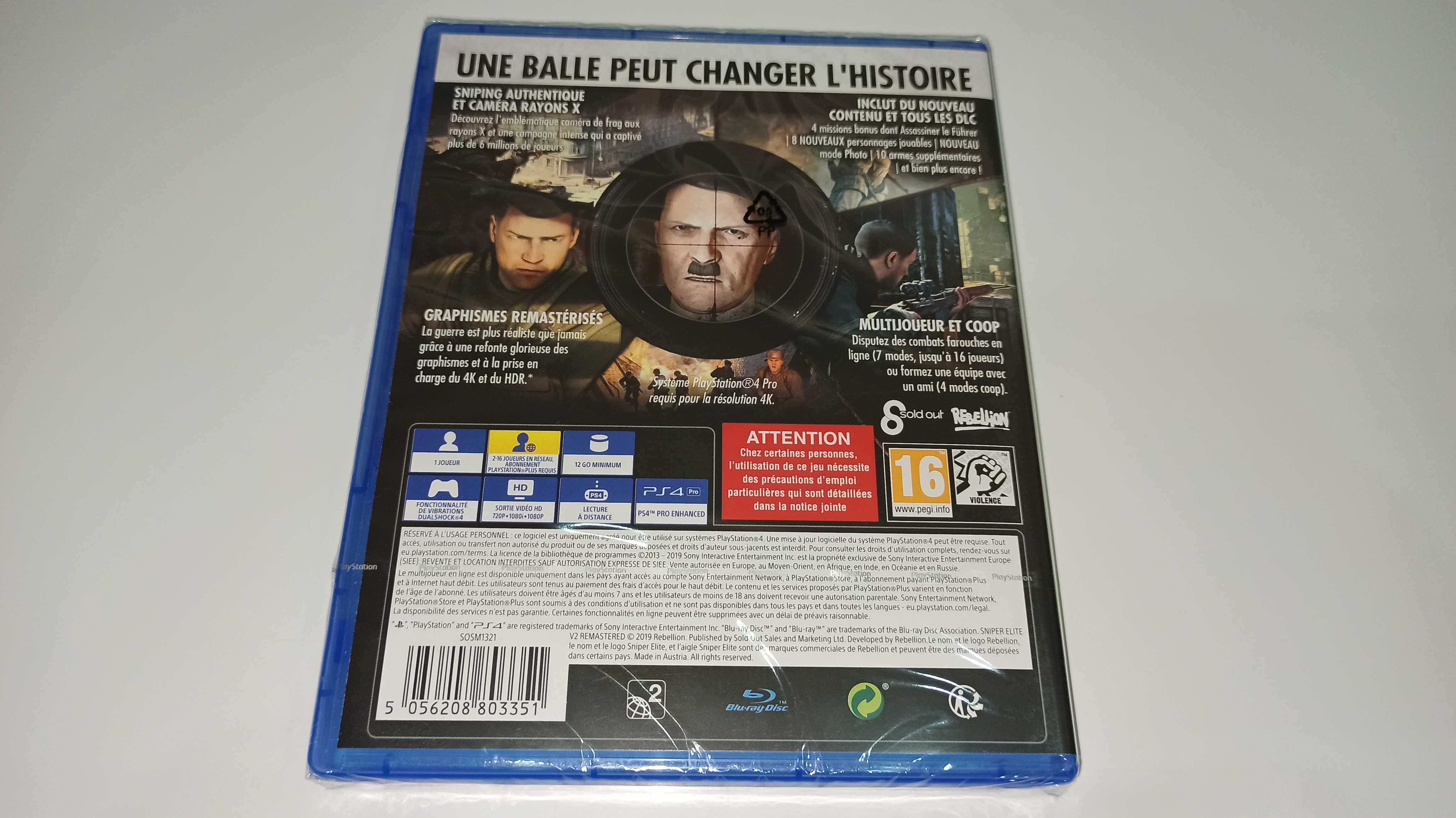 ps4 SNIPER ELITE V2 REMATERED PL po polsku druga wojna światowa, NOWA!