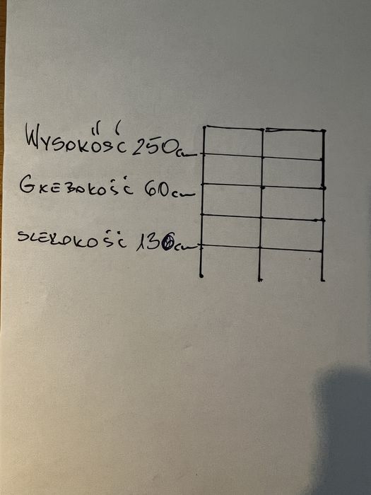 Regały magazynowe  7 sztuk W 200 i 250 cm