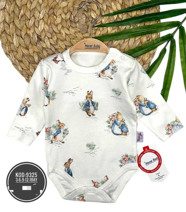 Bawełniane body króliki Murat Baby r.0-3 M