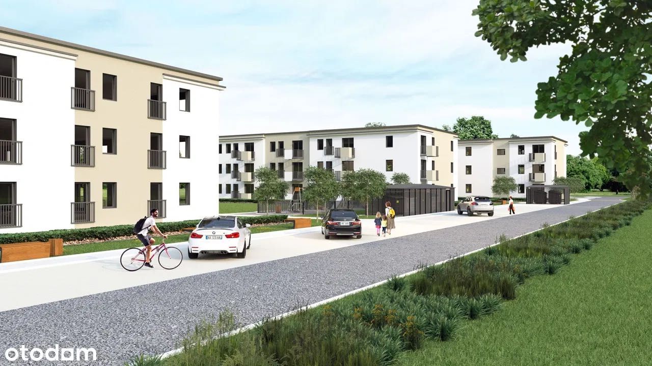 2-pokojowe mieszkanie 47,5m2 z tarasem + ogródek 40m2 + projekt gratis