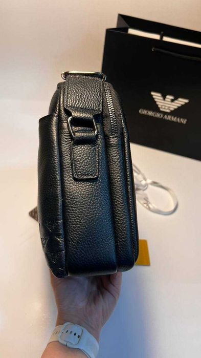 Emporio Armani męska torba torebka Listonoszka, skóra, Włochy 66310