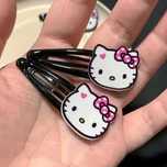 czarna spinka do włosów Hello Kitty