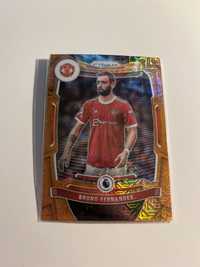 2021-22 Panini Prizm Premier League Orange Mojo Bruno Fernandes