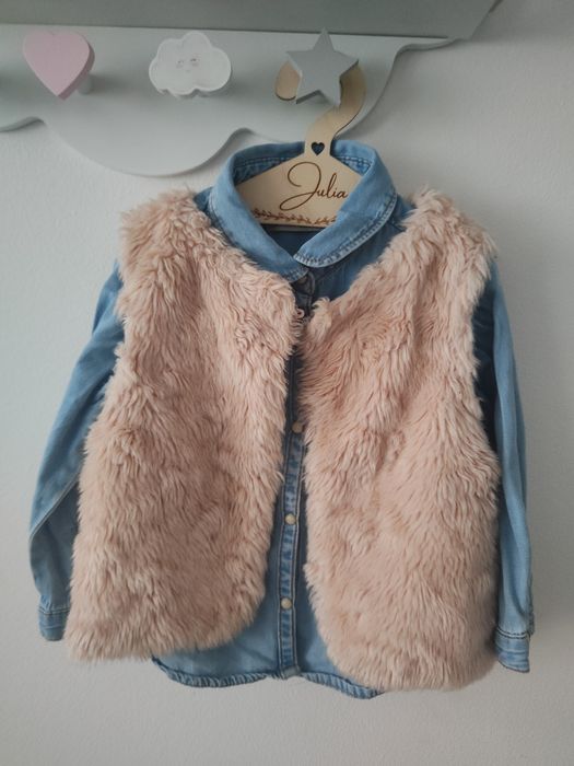 Futerko bezrękawnik H&M różowy dziewczęcy