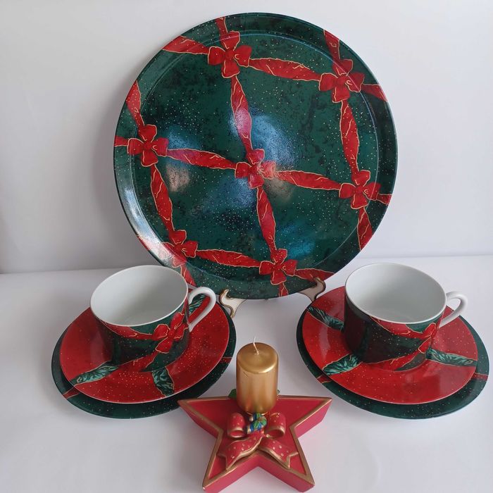 SWIETA,swieta-CNP Francja,seria Oxfort- zestawy sniadaniowe z patera.