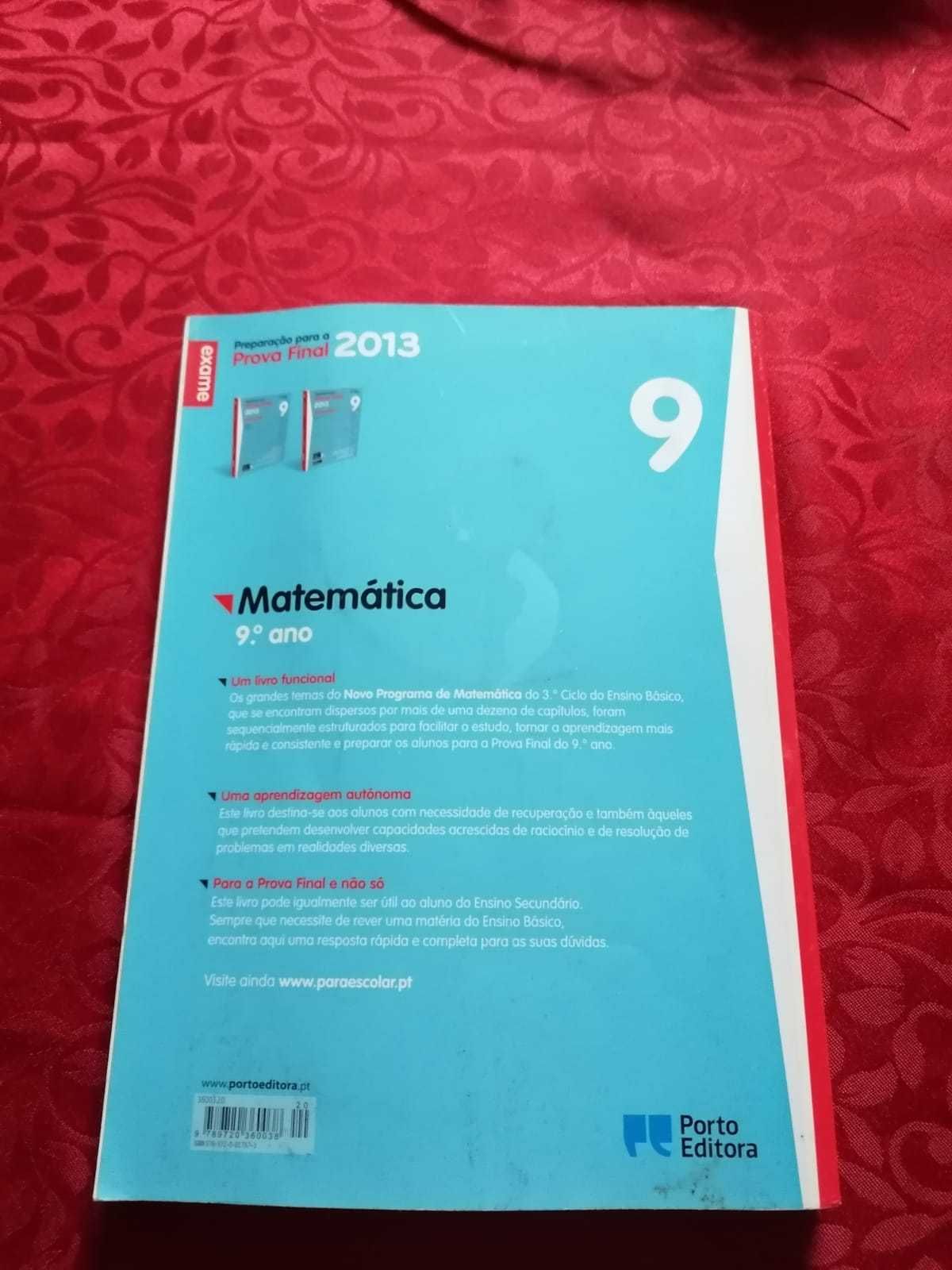 Prova Final Matemática 9ºano PORTO EDITORA