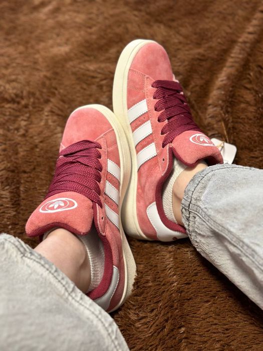 Жіночі замшеві нові кросівки Adidas Campus Pink зручні рожеві стильні