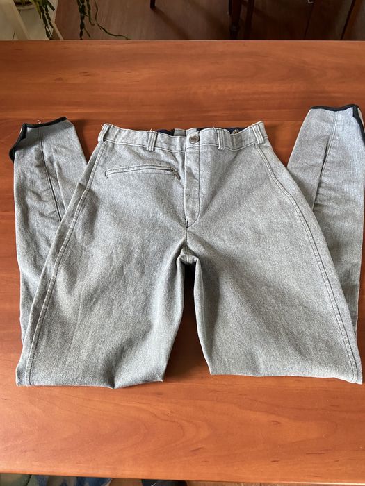 Bryczesy jeansowe r.36 wysoki stan