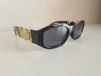 HIT Nowe Damskie Okulary Przeciwsłoneczne UV400 Czarno Złote Versace