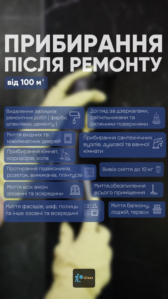 Прибирання, клінінг квартир, будинків, котеджів, комерційних приміщень