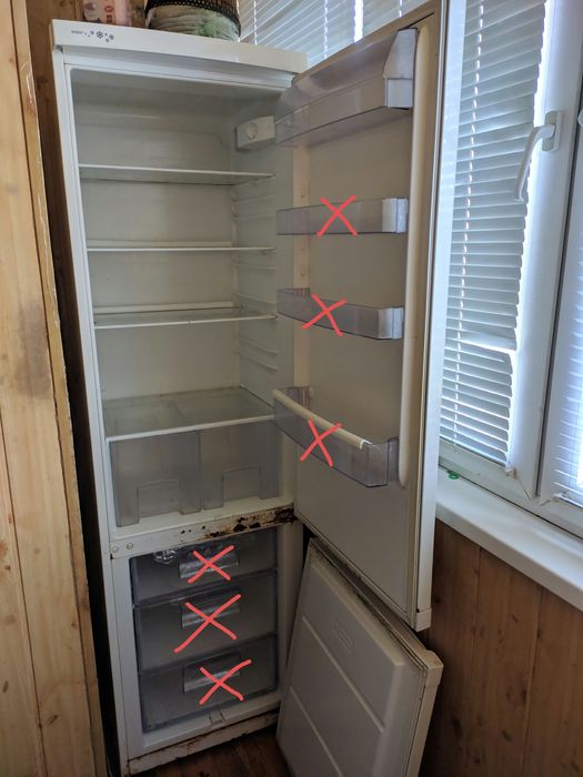 Ящики полки запчастини для холодильника Zanussi
