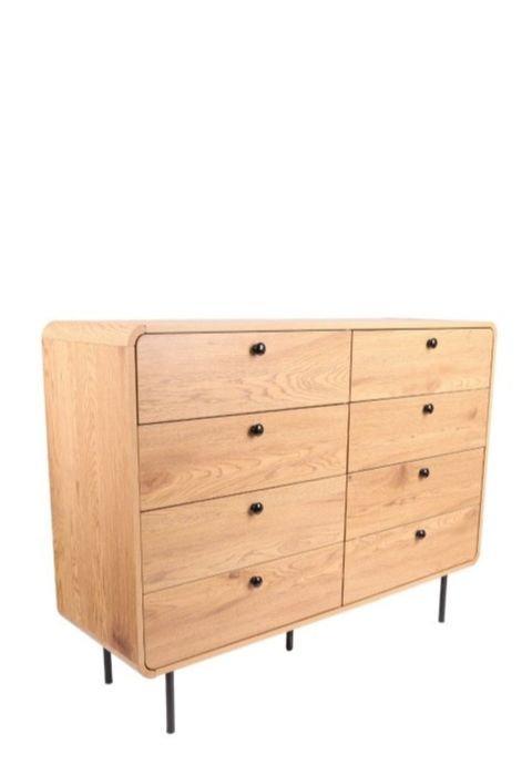 Komoda 120 cm kolor dąb nowa czarne nóżki