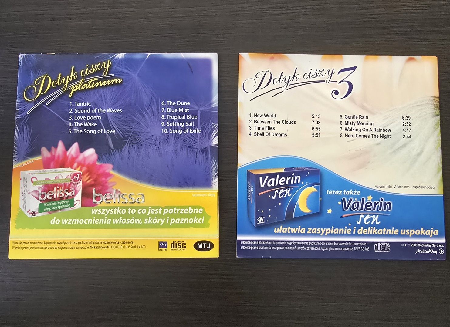 Płyta CD (2szt.) "Dotyk ciszy" muzyka relaksacyjna
