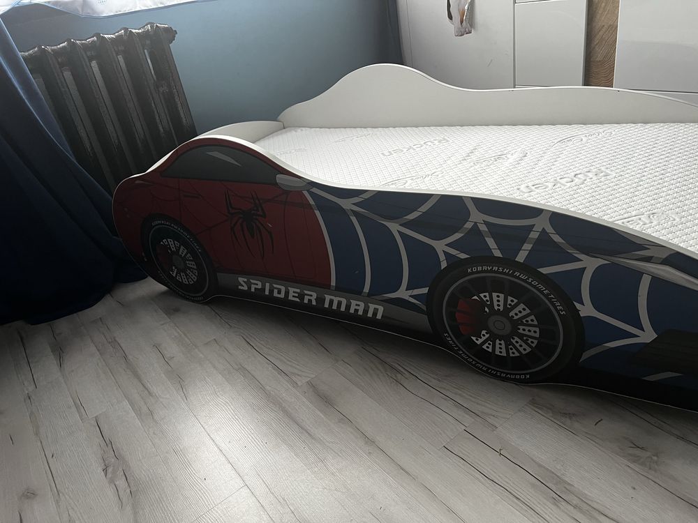Lozko z materacem spider man 72x156
