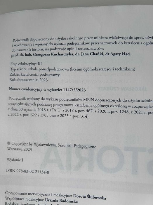 Historia 2 (WSiP) — podręcznik dla klasy 2 liceum/technikum