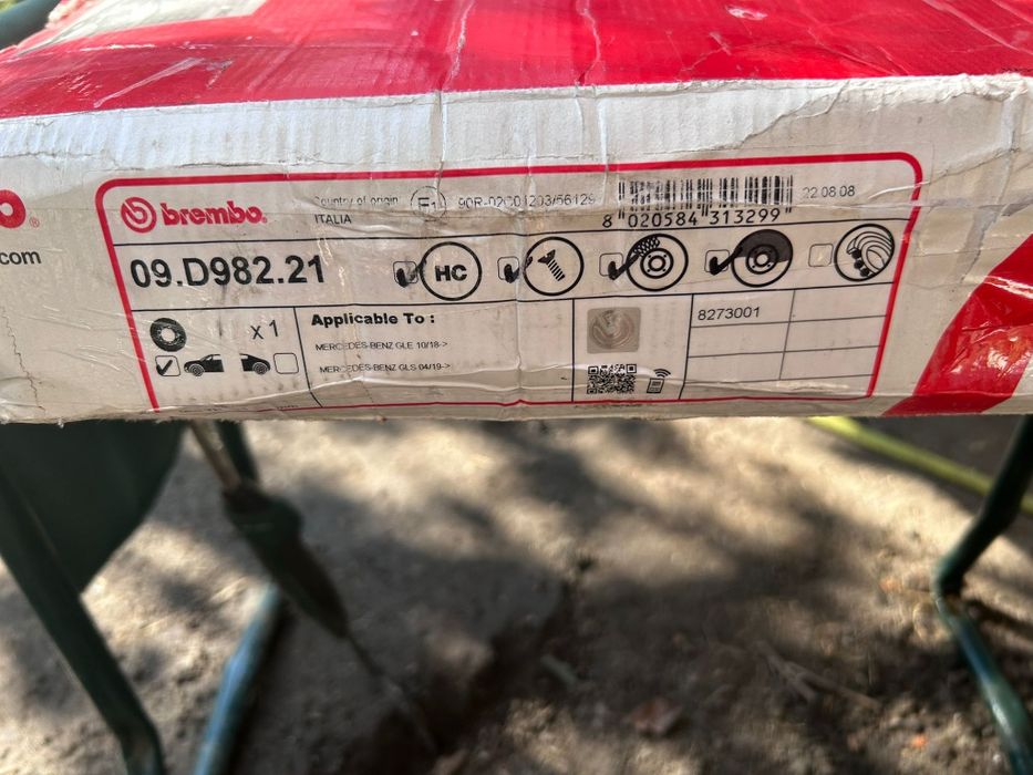 Brembo 09.D982.21 – komplet 2 szt. tarcz ham przd merc gle gls