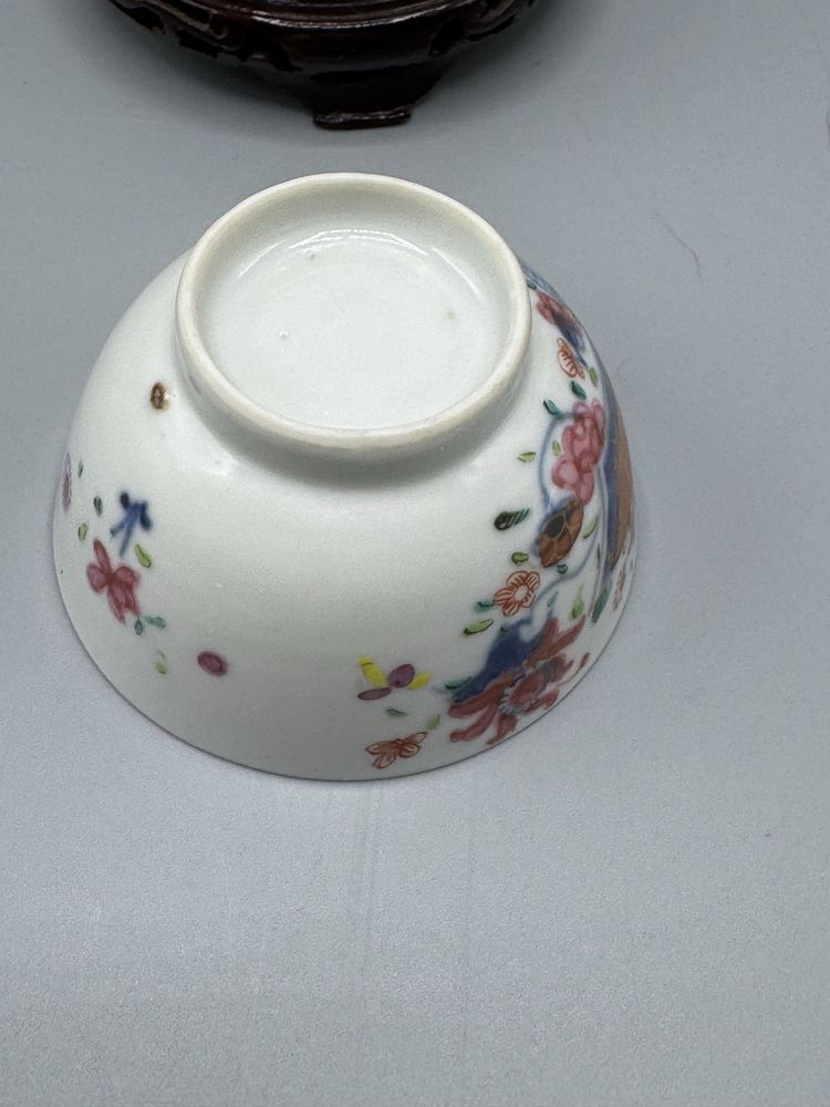 Taça em porcelana chinesa pseudo tobacco leaf  Qianlong seculo 18