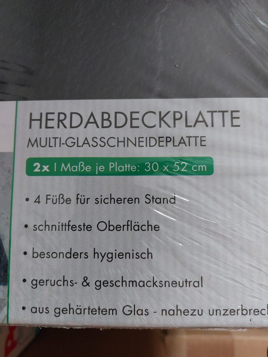 Szklane płyty ochronne na kuchenkę " avocado" 2 szt. KESPER