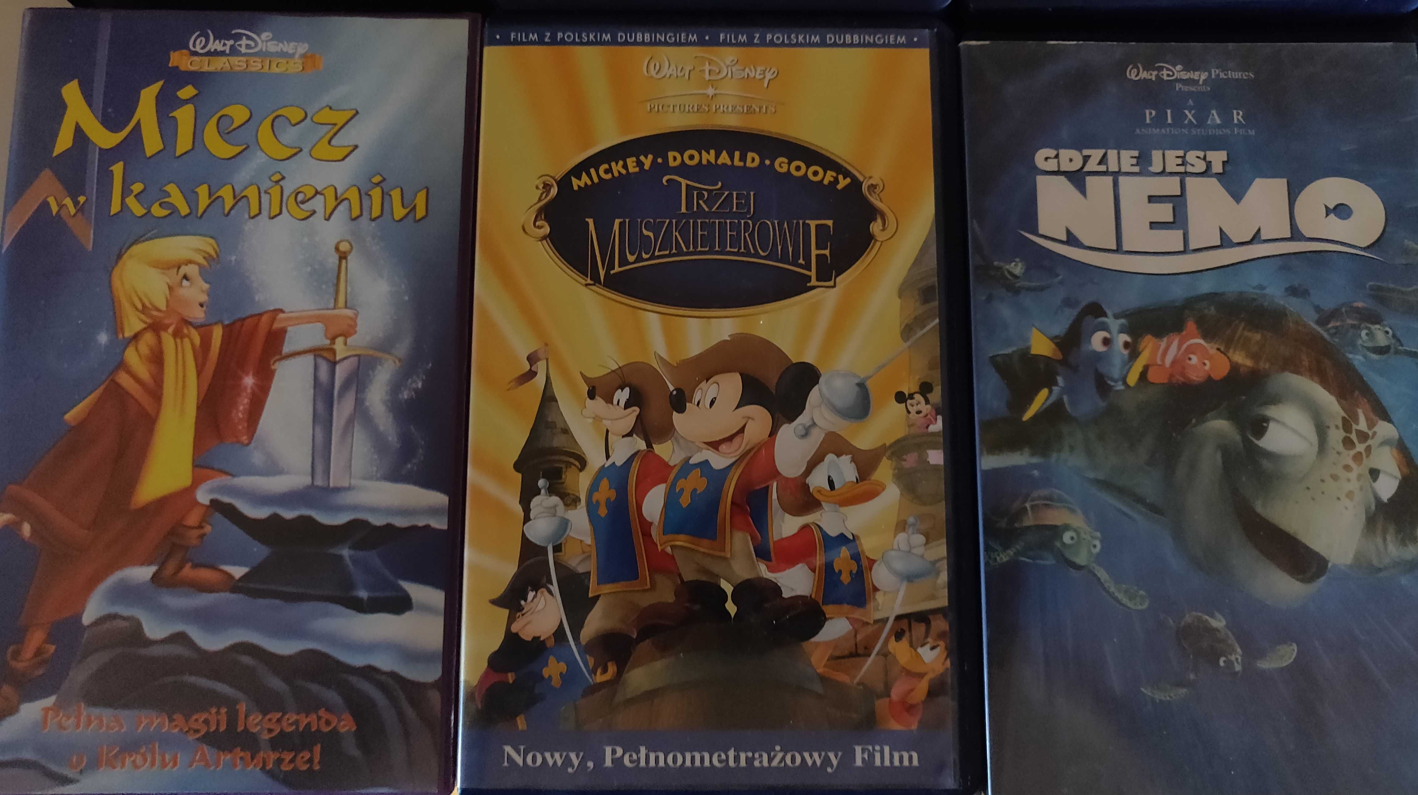 5xbajki VHS Nemo, trzej muszkieterowie i inne 5 szt