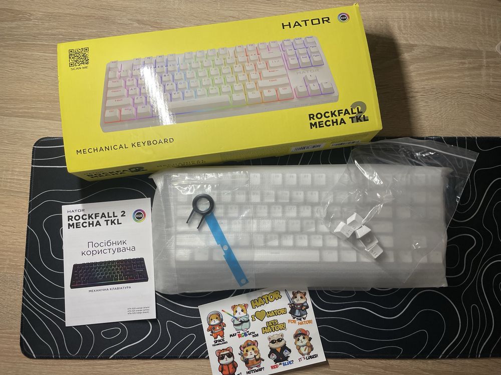 Знижка Клавіатура Hator rockfall 2 mecha TKL orange switches