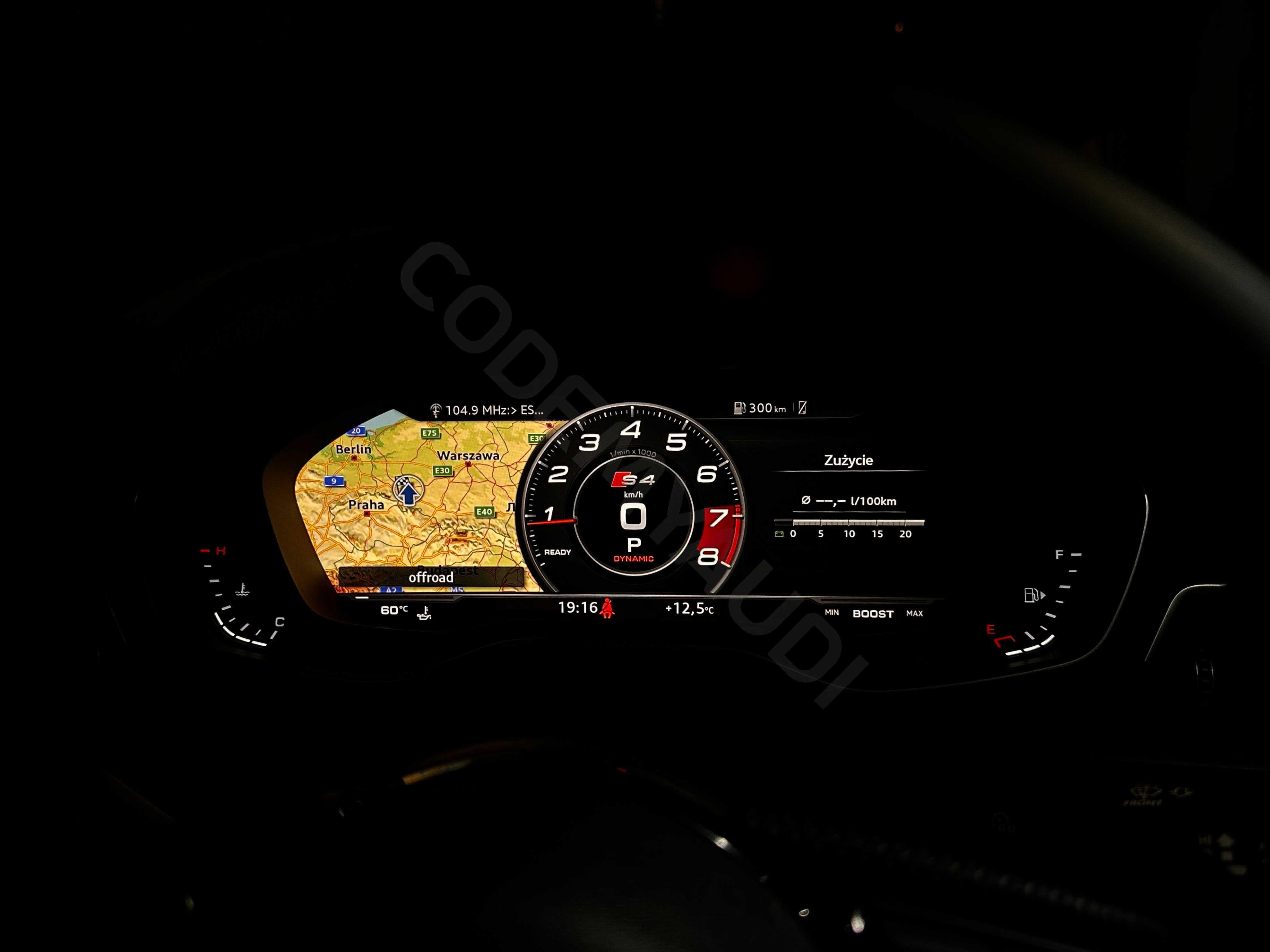 Aktywacja Sport Layout Audi A4 B9 A5 F5 Q5 FY Q7 4M TT Virtual Cockpit