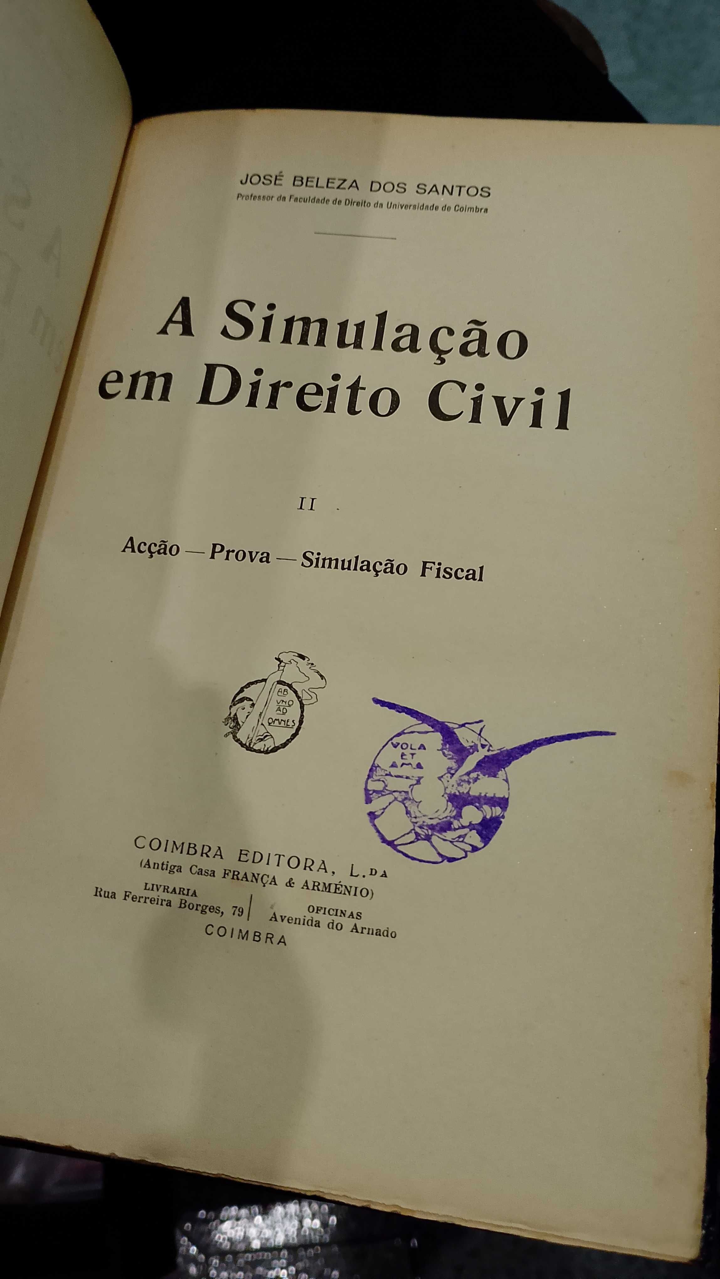 A Simulação em Direito Civil - José Beleza dos Santos