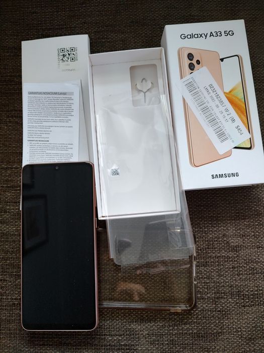 Samsung różowy A33 5G 6/128 5G komplet jak Nowy