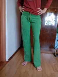 spodnie zielone na gumce sportowe 38