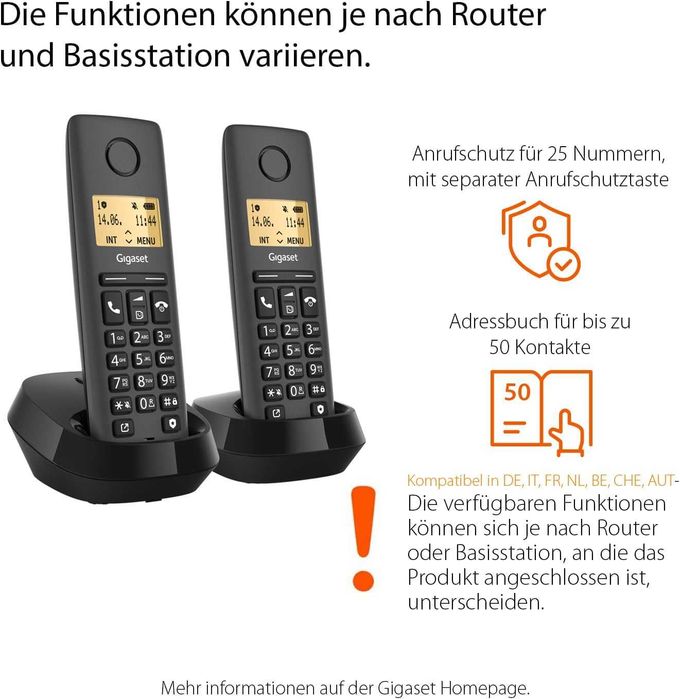 Gigaset Pure 120 Duo – 2 telefony bezprzewodowe