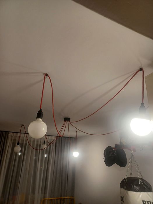 Lampa młodzieżowa pajak 7 punktów metalowe oprawki