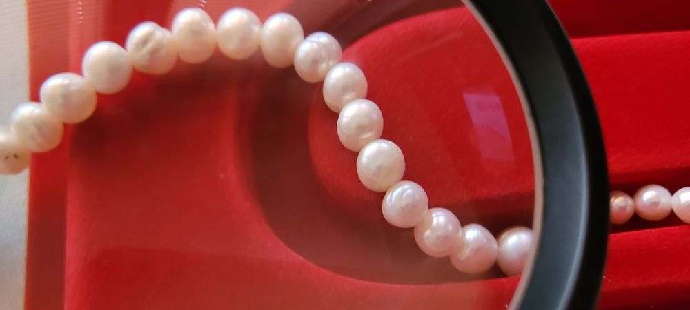 Naszyjnik perły naturalne hodowlane