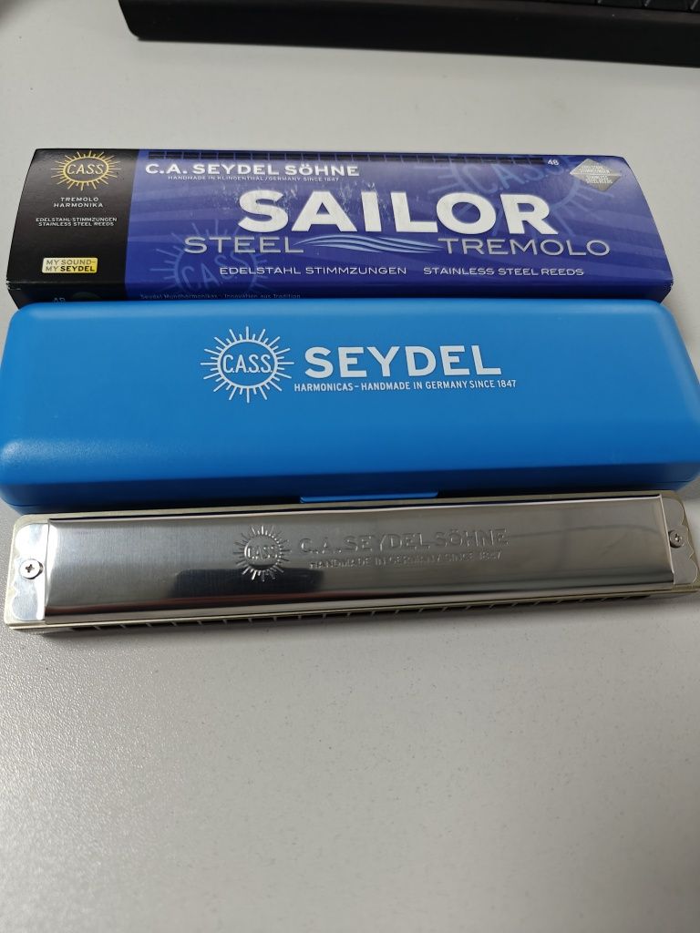 Губна гармошка Німеччина  seydel sailor steel e-moll tremolo harmonica