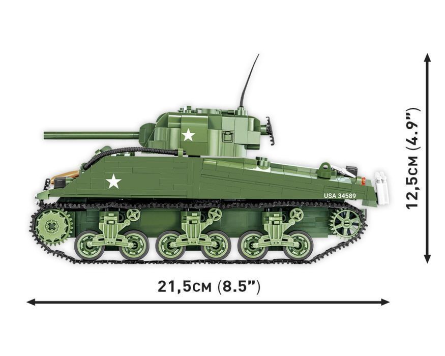 Klocki Cobi 2570 Czołg M4A3 Sherman Hc Ww2 852 El.