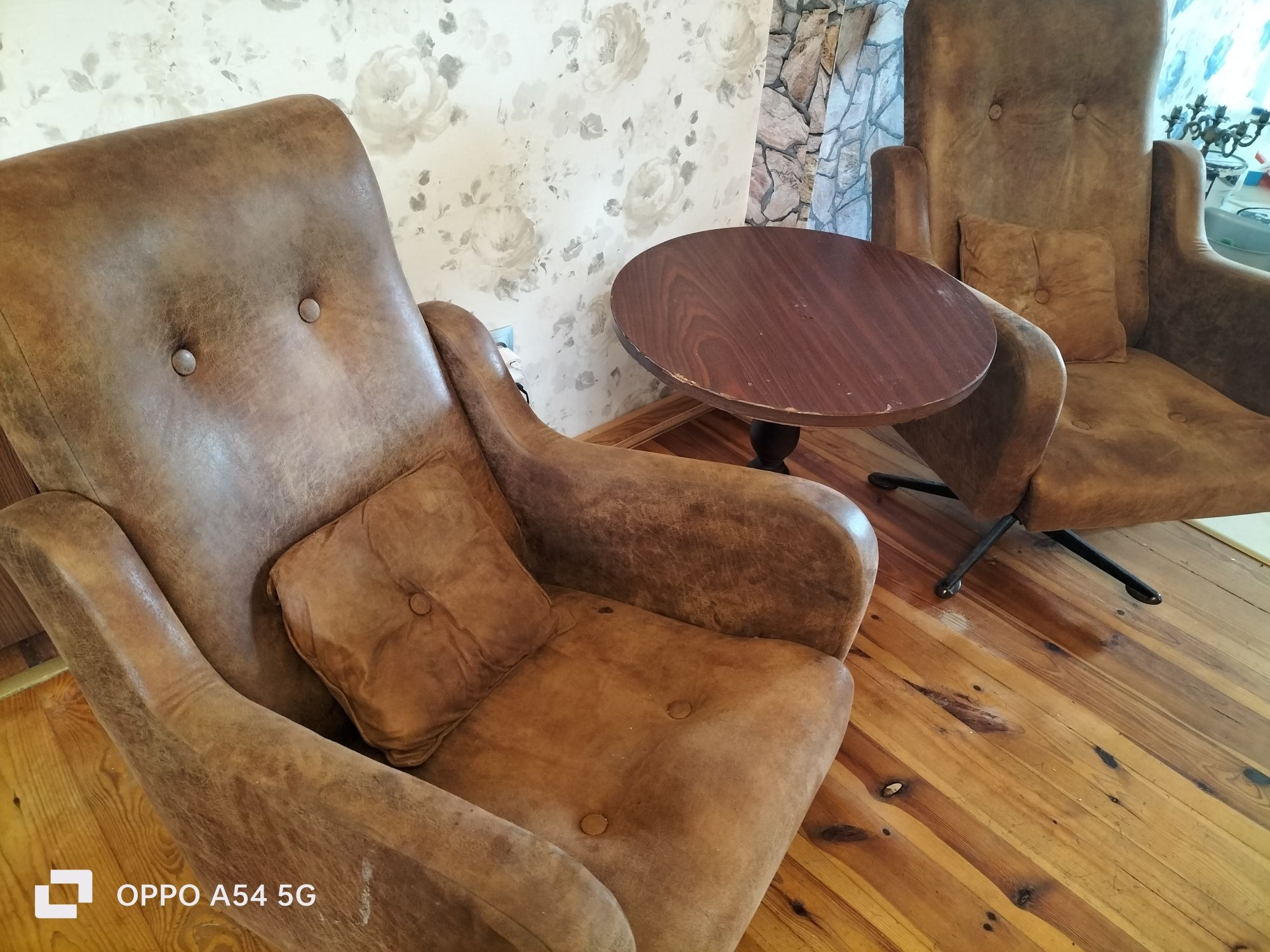 Fotele kręcone PRL retro
