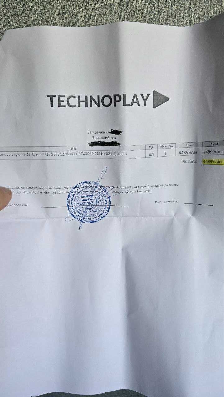 Продам ноутбук Lenovo legion 5