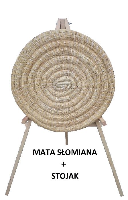 Mata łucznicza słomiana Ø 60 cm ze stojakiem