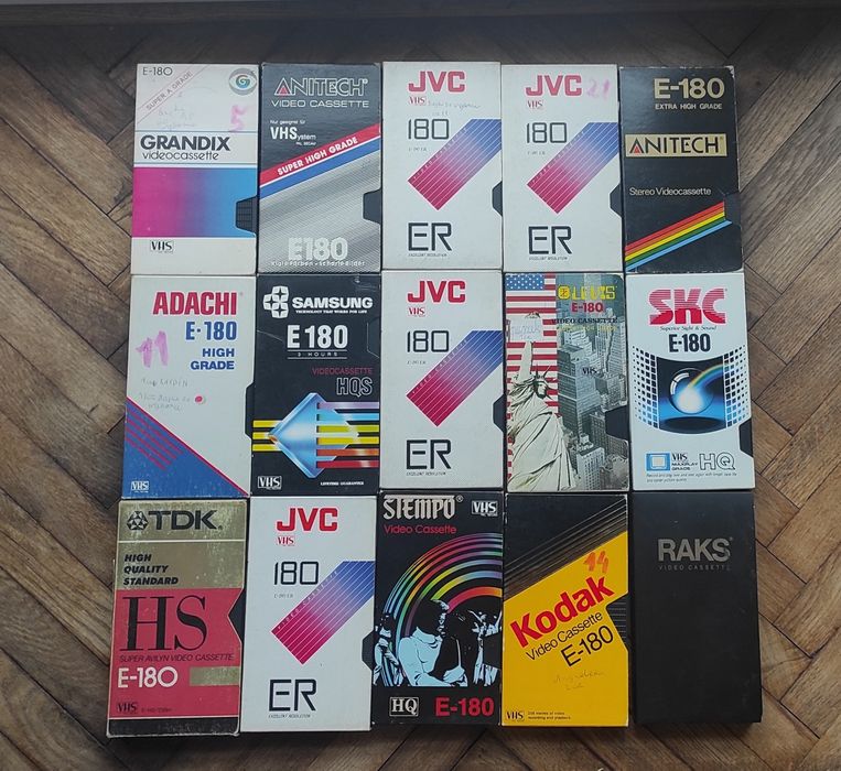 VHS 15 nagranych kaset