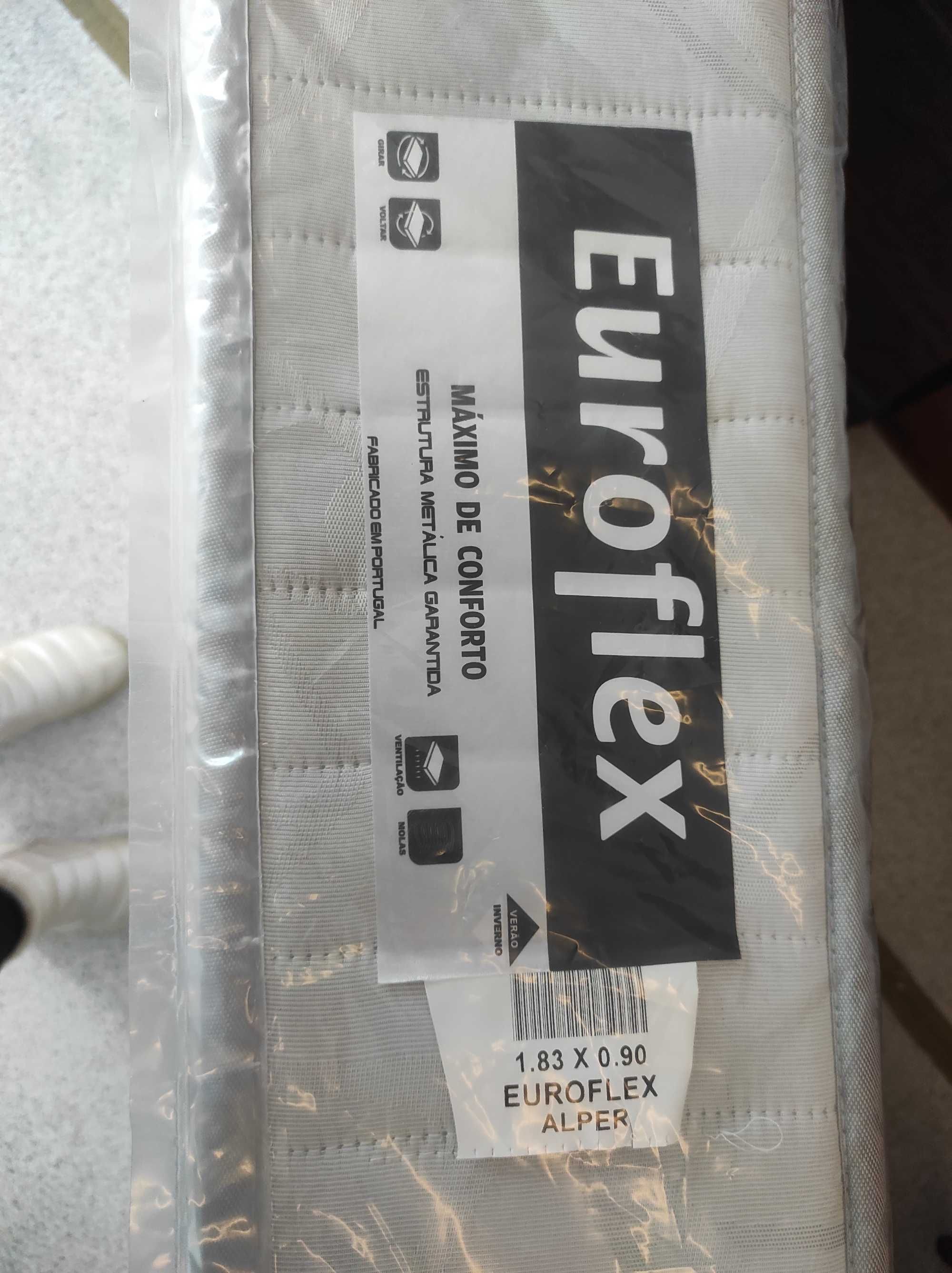 Cama de solteiro com estrado de ripas e com colchão (pouco uso)