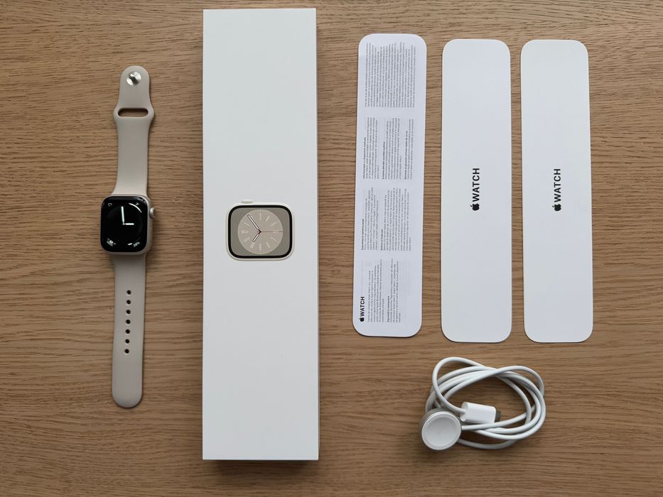 Apple Watch Series 8 - 41 mm, GPS, kolor księżycowa poświata