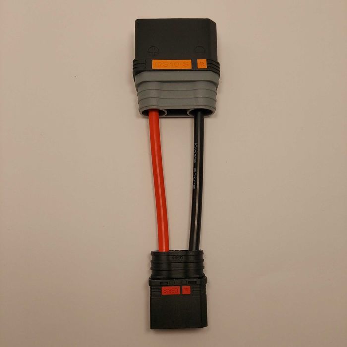 Переходник QS10-Ѕ на QS8-Ѕ Адаптер LiPo аккумуляторов с кабелем 6AWG