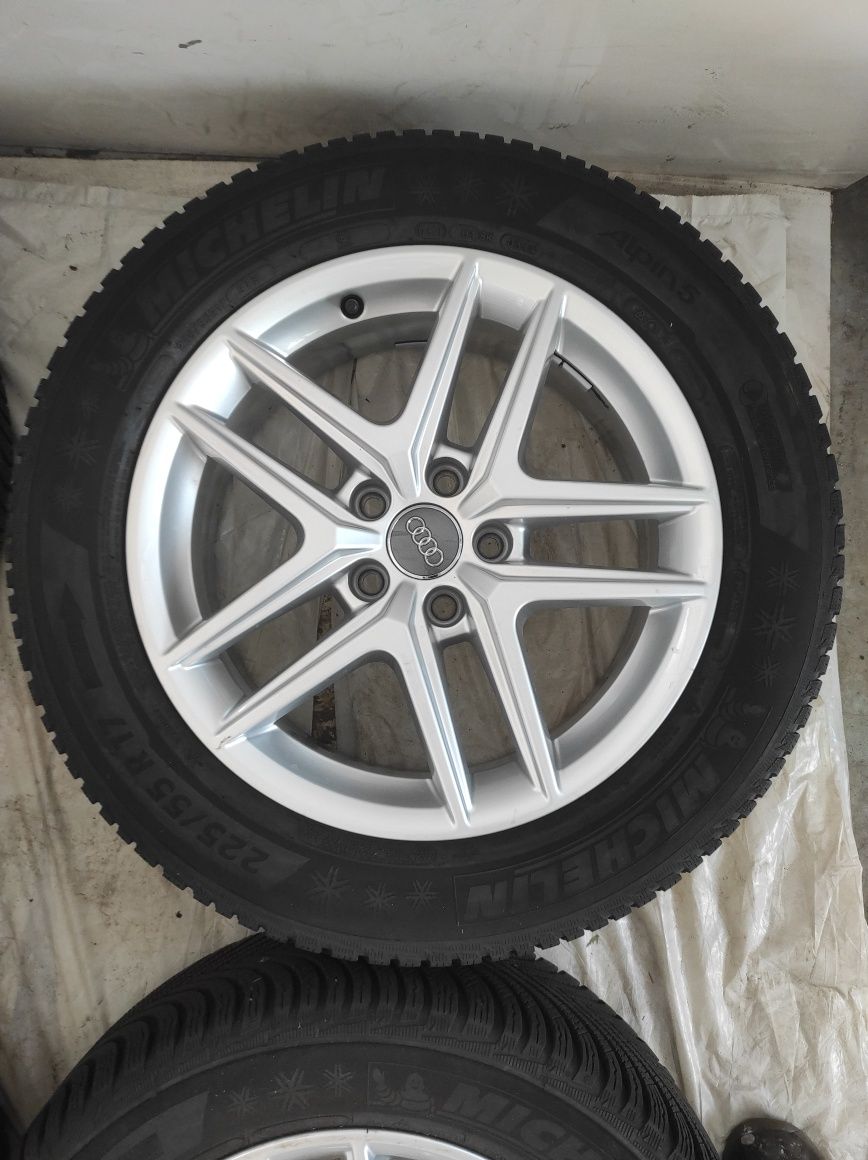 35 Koła Felgi aluminiowe ORYGINAŁ AUDI R 17 5x112 MICHELIN 225/55/17