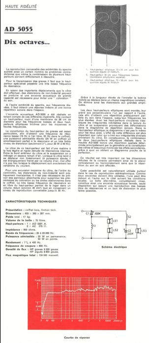 Philips AD5055 colunas vintage 800ohm